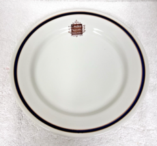 Vintage Canadian National Railways Maple Leaf Logo Blue Gold Rim 8" Lunc... - $39.60