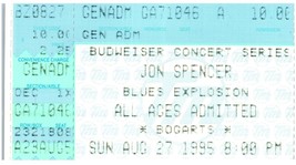 Vintage Jon Spencer &#39;Blues&#39; Explosion Concert Ticket Stub Août 27 1995 Columbus - £43.06 GBP