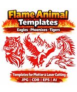 Flame Eagle Templates Vector Files for Laser Cut Plotter CNC SVG EPS AI JPG - $17.99