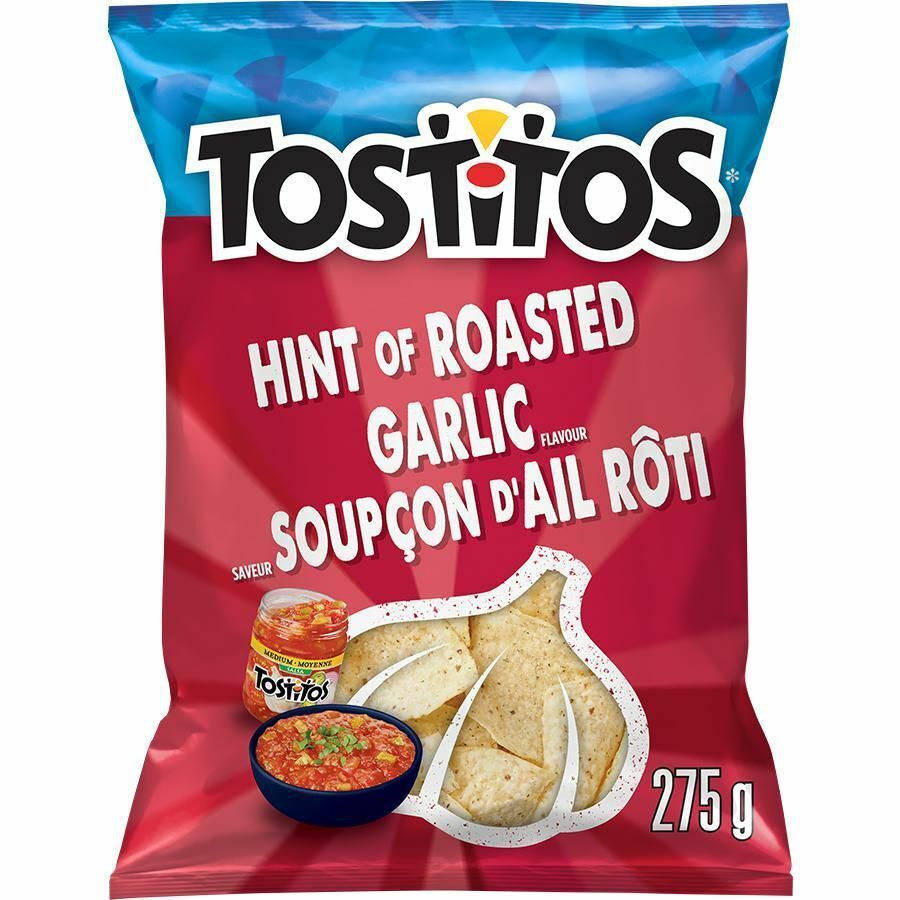 10 X Tostitos Restaurant Style Hint of Roasted Garlic Tortilla Chips 275g Each - $69.66