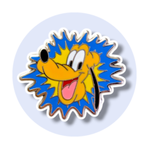 Pluto Disney Pin: Blue Starburst  - $12.90