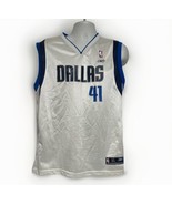 Reebok Dallas Mavericks #41 Dirk Nowitzki NBA Basketball Jersey HOF - £30.20 GBP