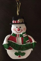 Christmas Ornament ~ Snowman ~ 3.75&quot; High - £2.43 GBP