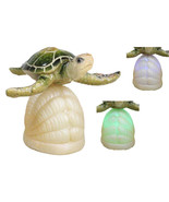 Ocean Marine Green Giant Sea Turtle Swimming Over LED Light Clam Shell F... - $330.01 MXN
