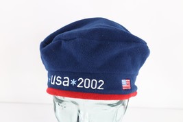 Deadstock Vintage Y2K Roots Athletics 2002 Winter Olympics Fleece Beret Hat Cap - £31.10 GBP