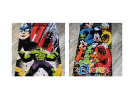 Lot of 2 Disney Beach Towels Marvel The Avengers Mickey Mouse Goofy Dona... - $17.98