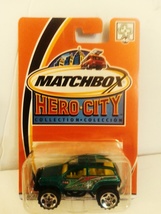 Matchbox 2002 Hero City Collection #46 Green Beach 4X4 Rescue Mint On Card - $14.99