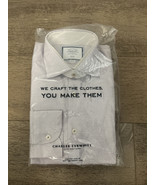 NWT Charles Tyrwhitt Mens Slim Fit Oxford Shirt Pink Texture Non-Iron Sz... - $437.83 MXN