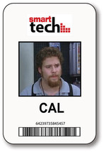 Cal Smart Tech 40 Year Old Virgin Movie Name Badge Halloween Prop Magnet Back - $17.24