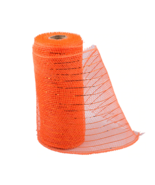 Crafters Square Decorative Mesh Ribbon 5 yard Rolls Orange 2-Pack - £15.63 GBP