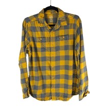 Wonder Nation Boys Flannel Shirt Button Down Plaid Pockets Yellow Gray XXL - $7.84