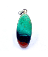 92.5 SILVER PENDANT - Sonora Sunrise Cabochon Pendant - Oval Pendant - 3... - $65.00