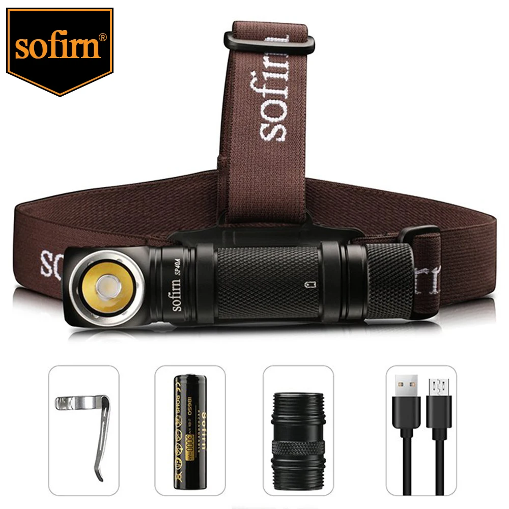 Sofirn SP40A TIR Optics Lens Headlamp LH351D LED 18650 USB Rechargeable Head lam - $56.15