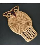 Vintage Rattan Owl Decor Vintage Wooden Owl Wicker Owl 12&quot; Owl - £15.92 GBP