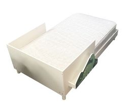 Delta Children Sleep N Store Toddler Bed w Mattress Storage Dinosaur Barely Used image 2