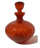 Vintage Empoli Red Quilted Optic Genie Bottle Decanter Red 12&quot; - $268.93 CAD
