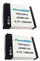 2 Batteries AHDBT-001 AHDBT-002 For Go Pro Hd HERO2 Outdoor Motorsports Hero - £21.20 GBP