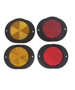 4 Military Vehicle Reflectors, Black Body 2 Red 2 Yellow, M998 FMTV LMTV... - $735.50 MXN