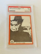 Famous Monsters Rosan Trading Card 1963 vtg PSA 7 Horror #32 Devils Curse demon - £359.14 GBP