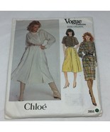 Vintage Vogue Patterns Paris Original Chloe 2855 Culottes Top Dress Sewi... - £19.74 GBP