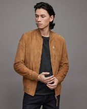 New Brown Suede Leather Jacket Men Flight/Bomber Size XS S M L XL XXL 2XL 3XL - £117.97 GBP