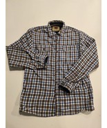 BOSTON TRADERS-Blue-Brown-Men&#39;s Plaid-Checker Lined Flannel-Luxury VTG S... - $31.78
