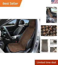 Lightweight Anti-Slip Wooden Bead Seat Cover - Stylish Comfort for Every... - $94.49