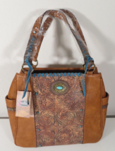 Justin Boots Womens Leather Purse Concealed Carry Floral Brown Rodeo Wes... - $54.40