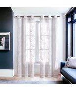 Set of Two 96&quot;  White Boho Embroidered Window Panels - $3,832.26 MXN