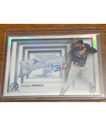 2022 BOWMAN CHROME BASEBALL CARD WANDER FRANCO RAYS RC #B3D-1 - £6.61 GBP