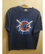 Vintage 90&#39;s Chicago Cubs Lee Sport Tie Dye Logo Blue T Shirt Men&#39;s Size XL - £10.29 GBP