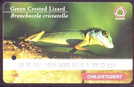 Bronchotela Cristatella Green Crested Lizard S&#39;pore TransitLink Train/Bu... - £11.66 GBP
