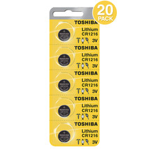Toshiba CR1216 3V Lithium Coin Battery (20 Batteries) - £16.63 GBP