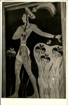 RPPC Prince of the Lilies: Fresco at Knossos Art Painting Greek Postcard B2 - £7.72 GBP