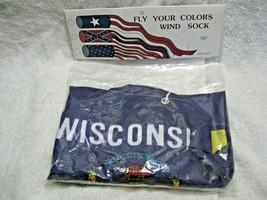State of WISCONSIN 56&quot; Windsock-The Dairy State-Holstein Cows-Cheese Heads-Milk! - £19.71 GBP