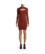 No Boundaries Juniors Long Sleeve Mock Neck Cutout Dress Rusty Copper L ... - $345.36 MXN