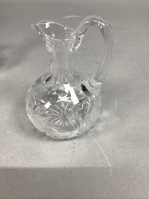 Set Of 2 Cut Glass Crystal Cruets Oil & Vinegar  W/ Stoppers Item image 9