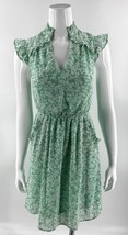 Monteau Dress Size Small Green Purple Floral Ruffle Pockets Lined Womens - €23,87 EUR Monteau Dress Size Small Green Purple Floral Ruffle Pockets Lined Womens - €23,87 EUR