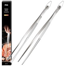 Multipurpose Cooking Tweezers Tongs 2 Pack 12 Inch/30Cm 304 Stainless St... - £18.07 GBP