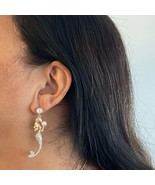 Mermaid drop earrings| Cute Mermaid Earrings| Gift For Her| Gold Mermaid... - $15.99