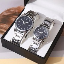 Couple Quartz Stainless Steel Watch for Womens Mens - £14.05 GBP