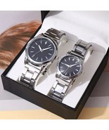 Couple Quartz Stainless Steel Watch for Womens Mens - £14.17 GBP
