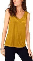 allbrand365 designer Womens Velvet Sheer Inset Top Size X-Large, Polished Gold - £38.55 GBP