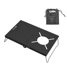 Folding Camping Table Portable Gas Stove Stand Outdoor Mini Picnic Desk Black - £22.34 GBP