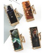 Star Wars Metal Hair Clip 4 Pack Vader Mando Yoda Ahsoka New - $23.36