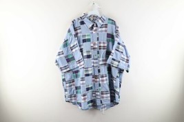 Vintage Orvis Mens 2XL Quilt Patch Checkered Short Sleeve Button Shirt Cotton - £46.57 GBP