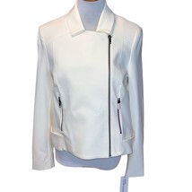 ET EAIS THE ESTELLE WHITE MOTO JACKET WOMEN SMALL NWT $258 ASYMMETRICAL ... - $572.02 MXN
