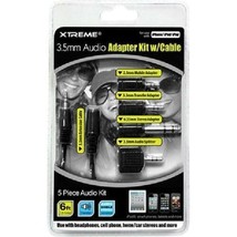 Xtreme 3.5mm Audio Cable with Adapter Kit - 5 Pieces - 50655 - £6.05 GBP