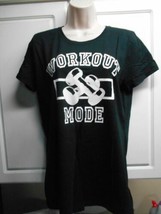 Workout Mode  Sz L Black Tee Tshirt T shirt Ladies Large L - £7.76 GBP
