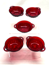 Vintage ANCHOR HOCKING 5.75&quot; Fruit Dessert Bowl CORONATION ROYAL RUBY - ... - $22.43
